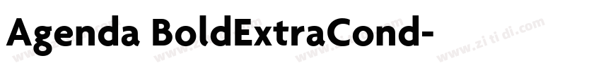 Agenda BoldExtraCond字体转换